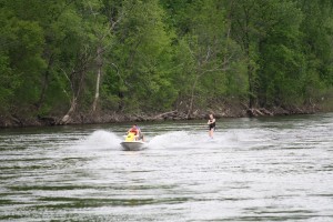 Wake Board Behind Jet Ski