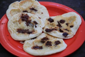The marshmallows will melt and create a sugary crust on the bottom of the pancakes. Yum!