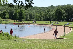 Swimming beach at Willow River State Park