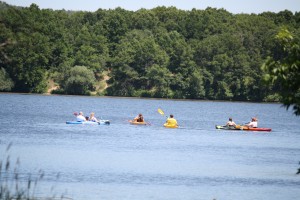 Kayakers on Little Falls Lake at Willow River State Park