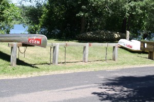 Canoes and Kayaks for rent at the boat launch