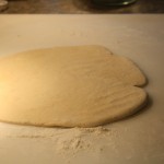 Roll your dough out until it is 1/4" thick.
