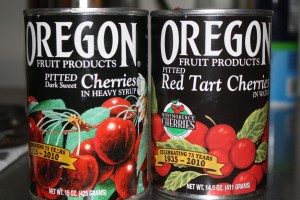 Pitted Sweet Cherries and Red Tart Cherries