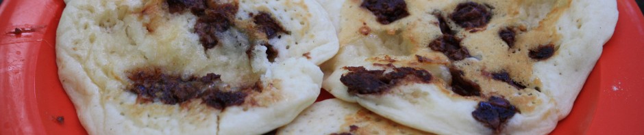 The marshmallows will melt and create a sugary crust on the bottom of the pancakes. Yum!